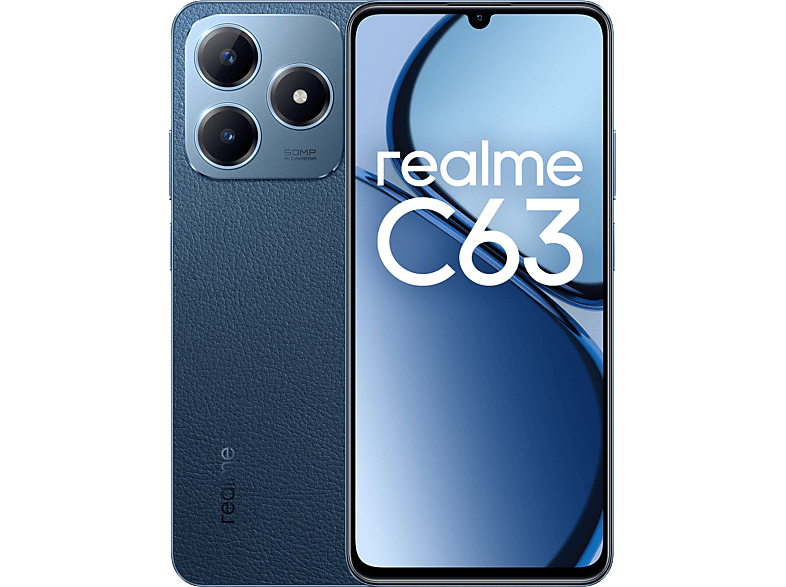 realme C63 Azul 256 GB 8 GB RAM 6.74 IPS 90 Hz UNISOC T612 5000 mAh Carga rápida 45W Android