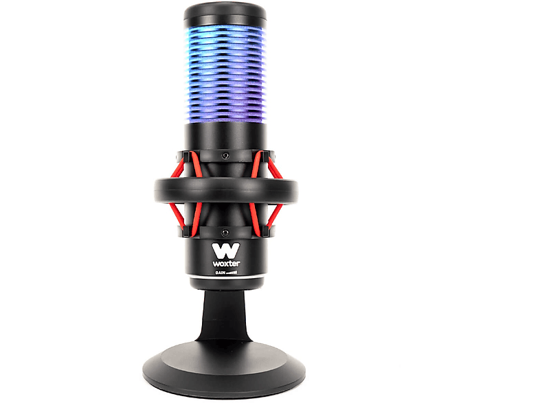 Woxter Mic Studio 70 RGB USB-A a USB-C -38+3dB Iluminación LED Negro