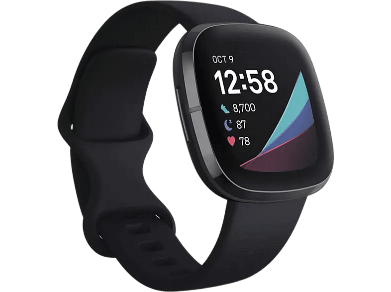 Fitbit Sense Negro Avanzado de Salud Métricas de Salud exclusivas + 6 días batería