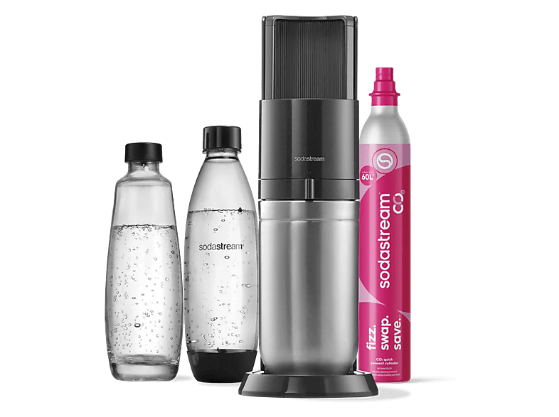 SodaStream Duo Starter Pack Conexión rápida de CO2 (Quick Connect) 2 Botellas 3 niveles gasificación