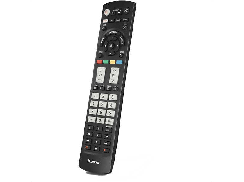 Hama 132502 Compatible con Panasonic 56 botones Funciona con pilas AAA Negro