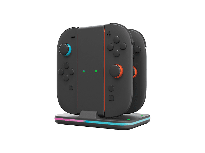 Nacon Quadcharging Station RGB Carga hasta 4 Joy-Con 2 Luces RGB Indicador carga Negro