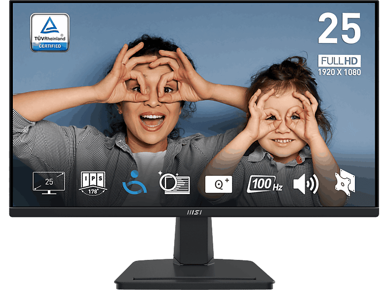 MSI PRO MP251 24.5 FHD 4 ms 100 Hz Panel IPS Tecnología EyesErgoc Negro