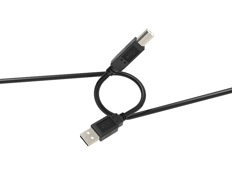 ISY IUC-1004 USB 2.0 USB-A a USB-B 3m 480 Mbps Negro