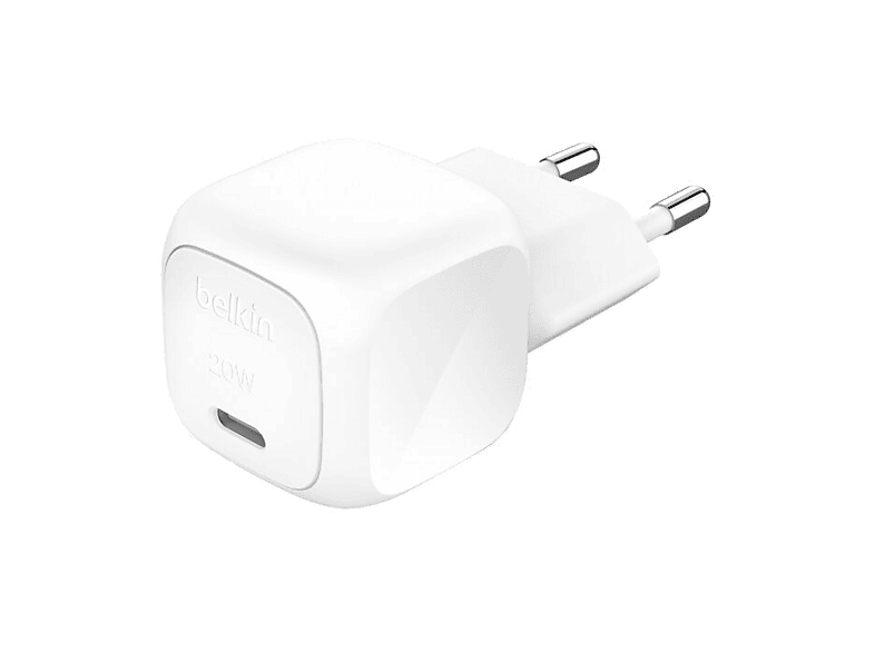Belkin Cargador USB-C compacto de 20 W Universal Carga rápida USB-C Blanco