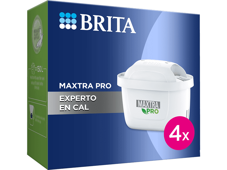 Brita Maxtra PRO Experto en Cal Pack de 4 Para Brita y Brita Flow Blanco