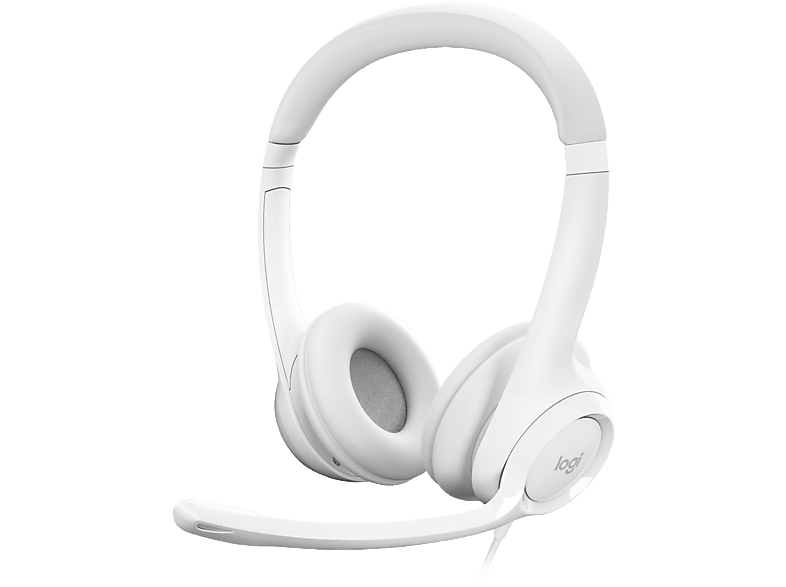 Logitech USB Headset H390 De diadema Con cable Para PC Micrófono Cancelación de ruido Blanco