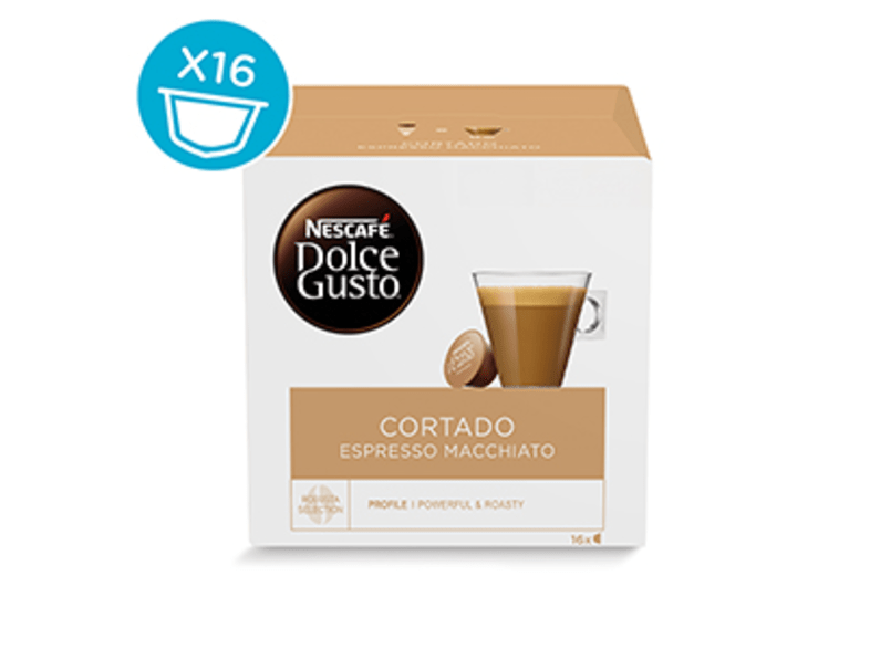 Dolce Gusto Cortado Pack de 16 cápsulas para 16 tazas