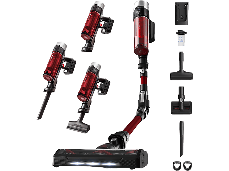 Rowenta RH2079WO X-Force Flex 9.60 Animal Care 200W 0.4 L 45 min Tecnol. Ciclónica 3 modos Multisuperficie Ultraligera Roja