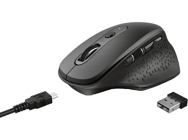 Trust Ozaa Rechargeable Wireless 2400 ppp Recargable RF 2.4GHz Negro
