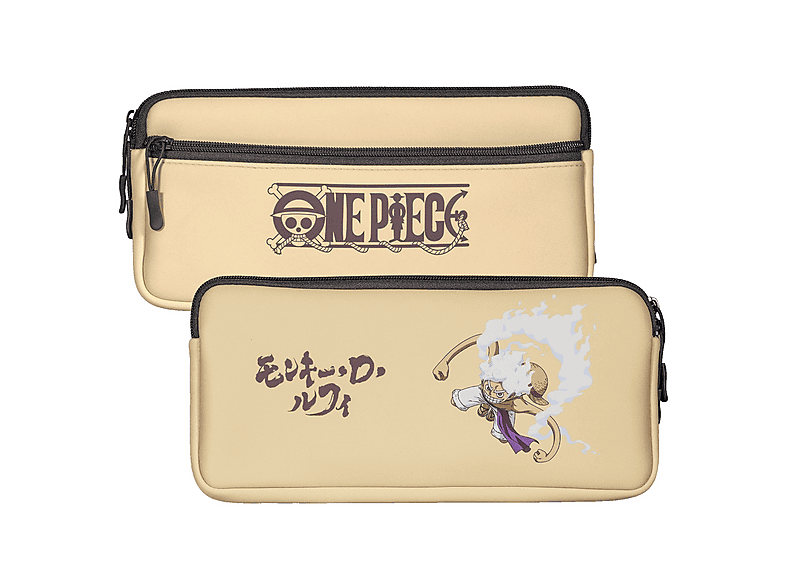 FR-TEC One Piece OP1001 Nintendo Switch 2 Incluye Bolsa de transporte+grips+cristal templado+gamuza para limpiar pantalla Beige
