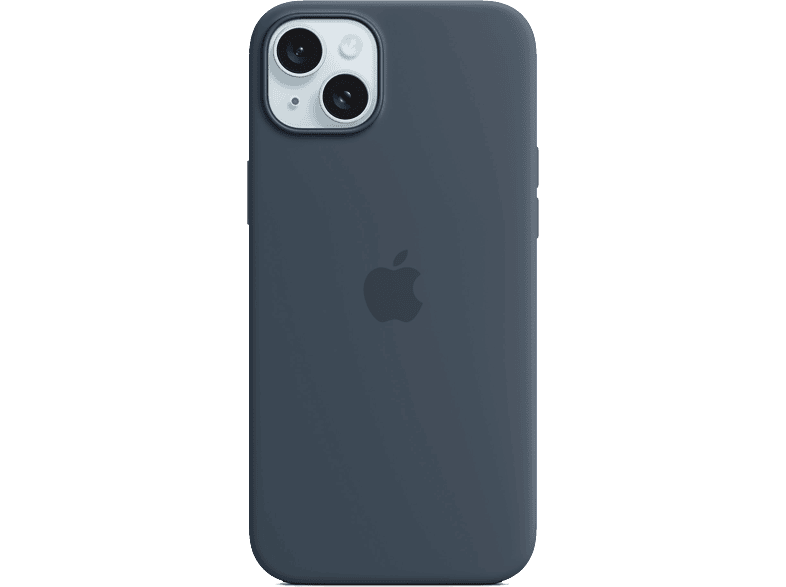 Apple Funda de silicona con MagSafe para iPhone 15 Plus Azul tempestad