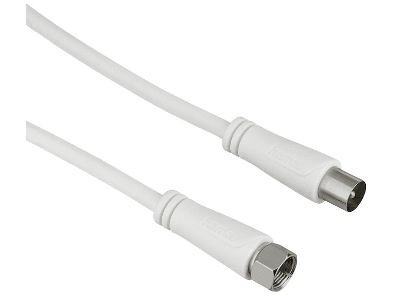 Hama 00205294 De conector F-Type a enchufe coaxial 90 dB 75 Ohm 1.5 m Blanco