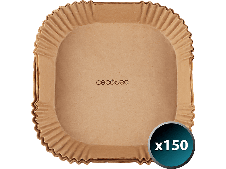 Cecotec Cecofry Paper Pack 230ºC Apto freidoras de aire 5-6.5L Pulpa natural 100% Recubrimiento silicona alimentaria