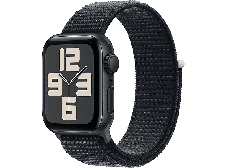 APPLE Watch SE (2023) GPS 40 mm Caja de aluminio medianoche Vidrio delantero Ion-X Correa Sport Loop medianoche