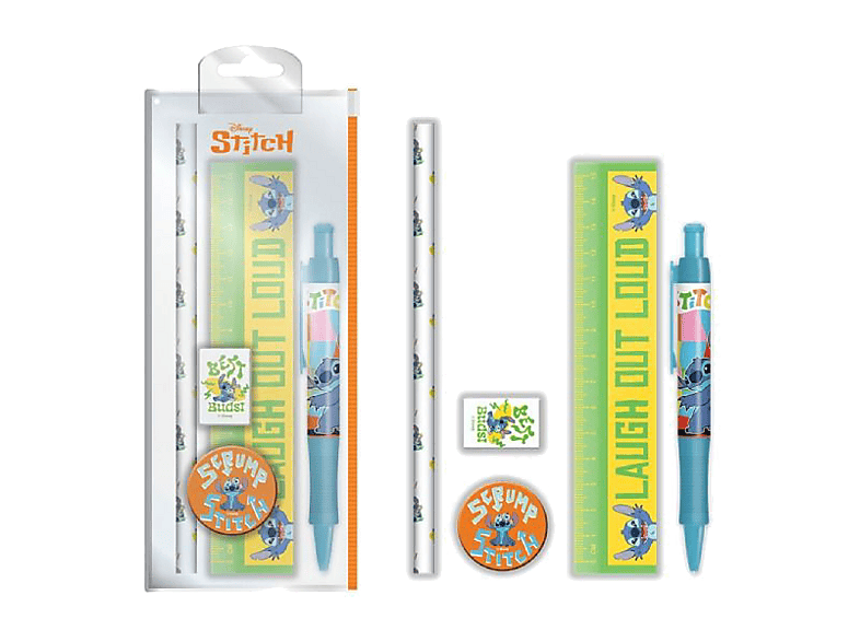Sherwood Lilo & Stitch 1x Lápiz 1x Estuche de plástico 1x Regla 1x Sacapuntas 1x Goma de borrar