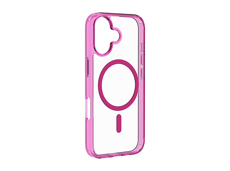CellularLine ICONIC MAG Para iPhone 17 Ultrarresistente MagSafe Rosa y Transparente
