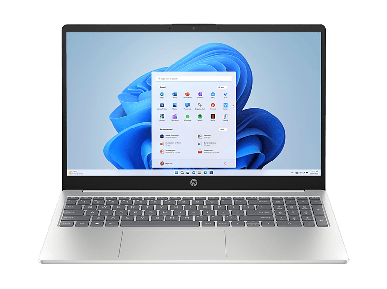 HP 15-fc0244ns 15.6 Full HD AMD Ryzen™ 5 7520U 16GB RAM 1TB SSD AMD Radeon™ Graphics Sin sistema operativo Plata/Azul lunar