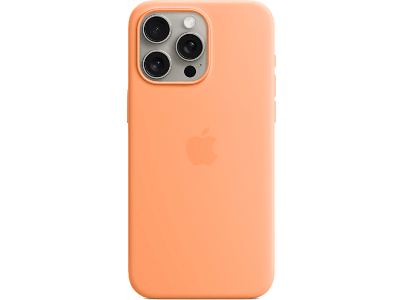 APPLE Funda de silicona con MagSafe para iPhone 15 Pro Naranja sorbete