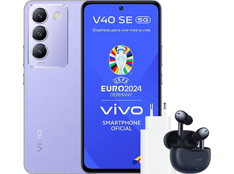 vivo V40 SE Leather Purple 256 GB 8GB RAM 6.67 AMOLED Snapdragon® 4 Gen 2 5000 mAh Android
