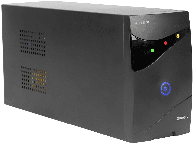 Woxter 650 VA microprocesador display LED alarma acústica autonomía 8-15 minutos color