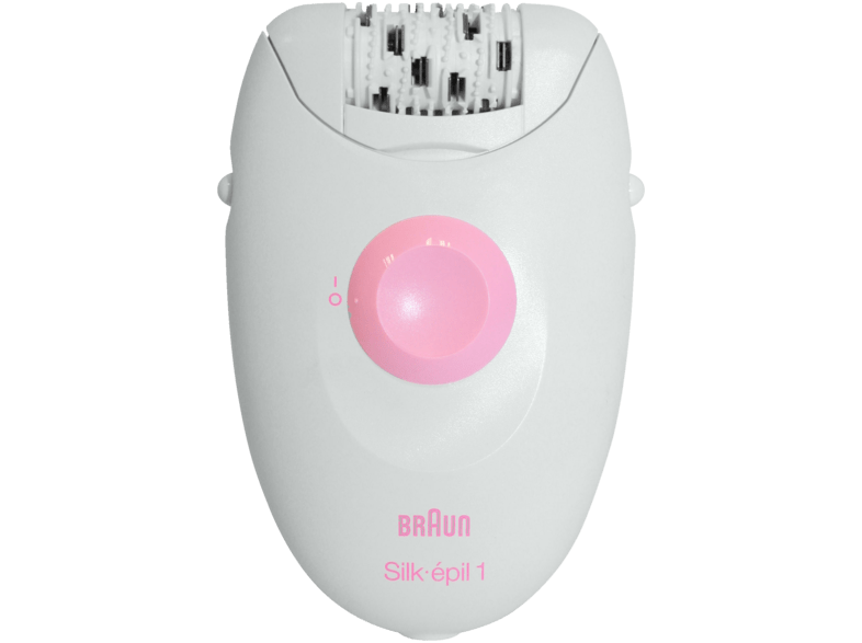 Braun Silképil 1 SE1370 Depiladora para mujer con cable con un accesorio blanco/rosa