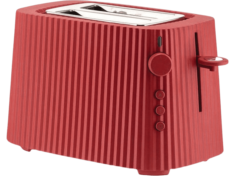 Alessi MDL08 R Plissé 850W 2 ranuras 6 niveles Para 2 tostadas Descongelar Rojo