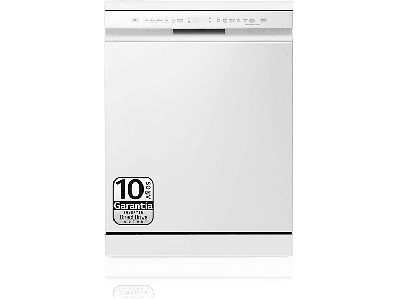 LG DF355FW 14 servicios 9 programas 60 cm LED táctil Tercera bandeja QuadWash™ ThinQ™ Blanco