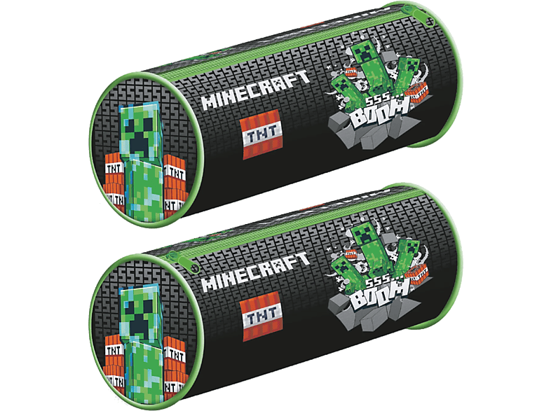Pyramid Minecraft (Tnt Boom) Barrel Negro y verde