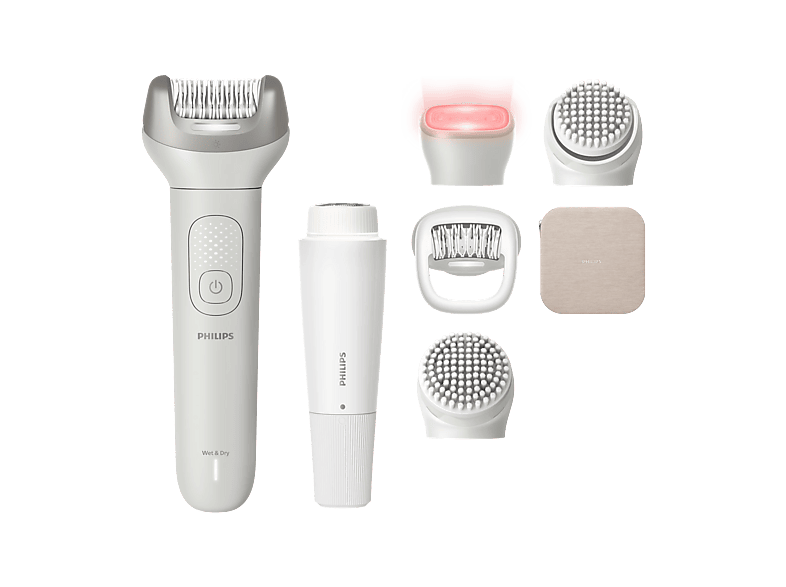 Philips BRE738/00 Set belleza 9900 Series 7 accesorios SkinLED ProGuide 360° Exfoliación Impermeable 60 min batería