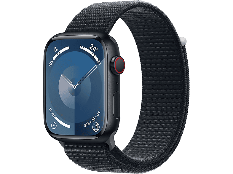 Apple Watch Series 9 (2023) GPS+CELL 45 mm Gesto de doble toque Caja de aluminio medianoche Correa Sport Loop medianoche