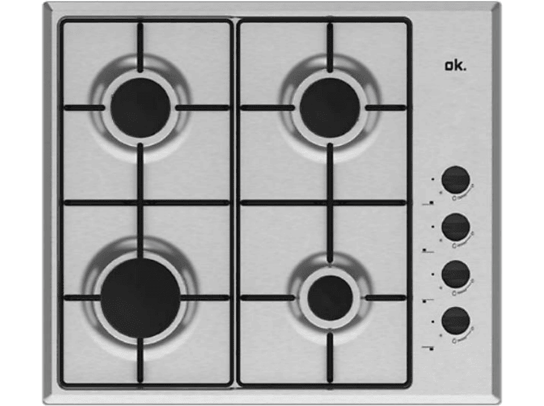 OK OBH 4641-3 4 zonas Zona grande 10 cm 58 cm Acero inoxidable