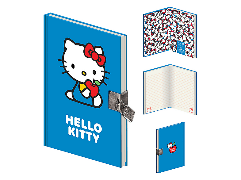 Sherwood Hello Kitty 240 hojas Cierre con candado Tapas duras con acabado en tela