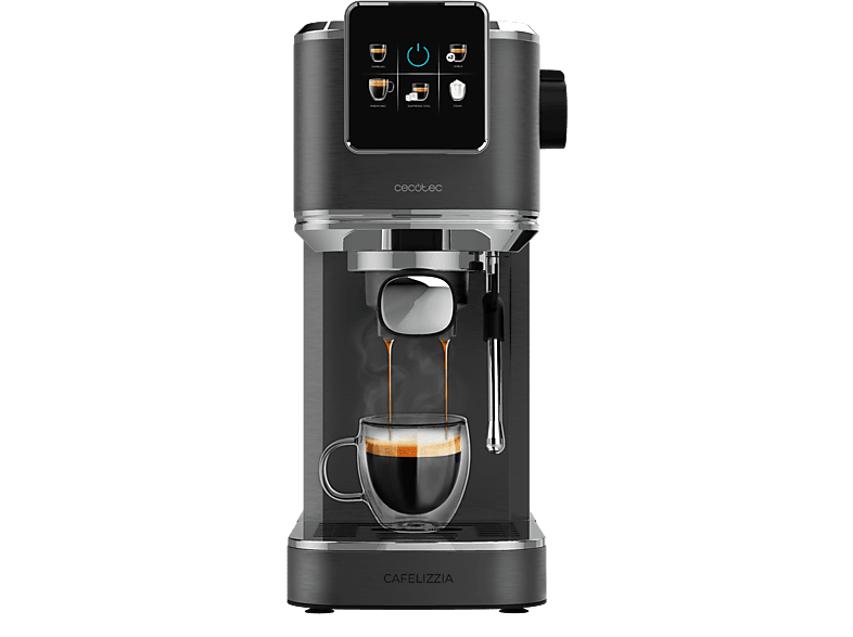 Cecotec Cafelizzia ColdBrew 20 bares 1.2L Doble salida Vaporizador orientable Sistema ColdBrew Desmontable Black