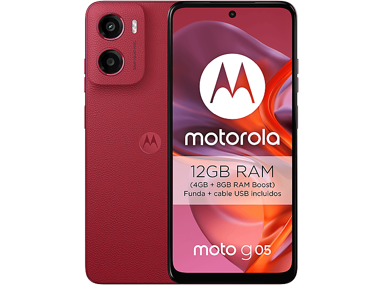 motorola g05 Plum Red 128GB 4GB RAM 6.67 LCD MediaTek Helio G81 Extreme 5200 mAh
