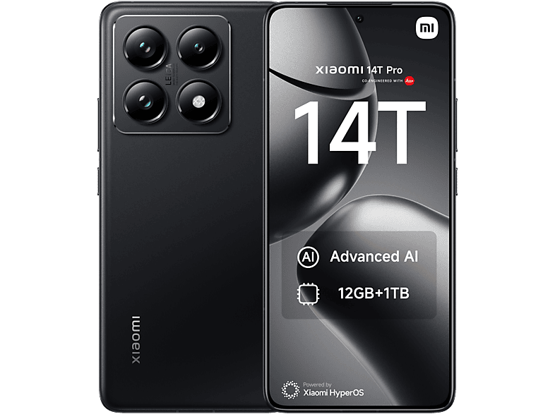 Xiaomi 14T Pro Negro Titanio 1 TB 12 GB RAM 6.67 1.5K Mediateck Dimensity 9300+ 5000 mAh Android-HyperOS