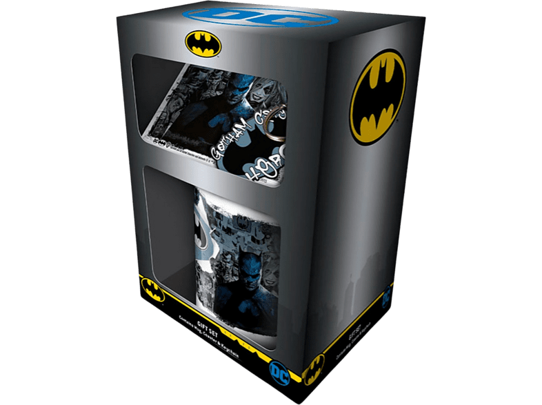Sherwood Batman: Caja Regalo Graffiti Hero Taza de cerámica + Llavero + Posavasos Multicolor