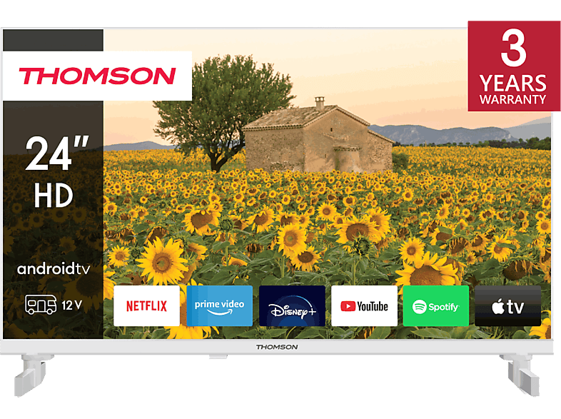 Thomson 24HA2S13C HD ARM CA55 Quad core Adaptador 12 V Android TV Blanco