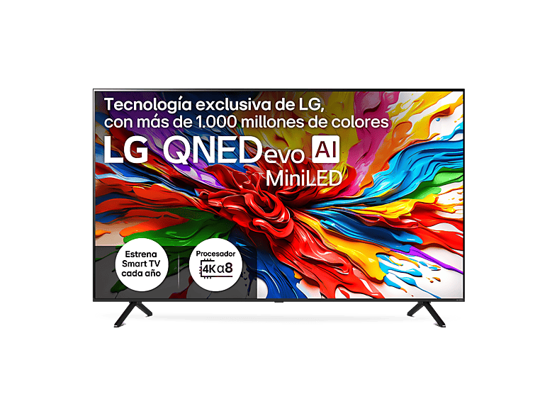 LG 85QNED92A6A UHD 4K Procesador Inteligente α8 AI Processor 4K Gen2 Smart TV DVB-T2 (H.265) Negro