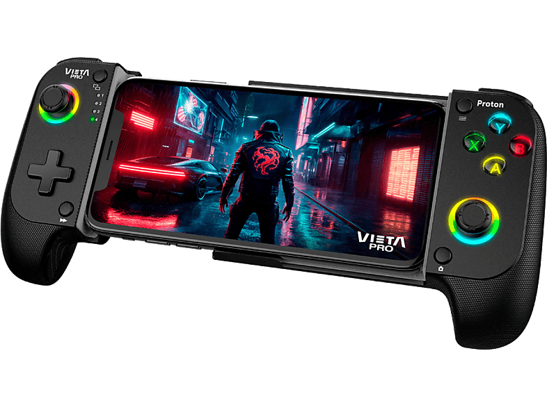 Vieta Pro Proton Bluetooth Inalámbrico Ajustable hasta 18 cm Función Turbo Dual Vibration Baja latencia 8h autonomía Negro