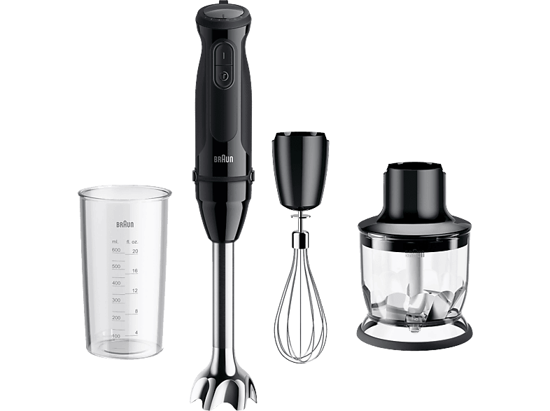 Braun MultiQuick 5 MQ50202MBK 1000 W 0.6 l SplashControl 3 accesorios Picadora Negro