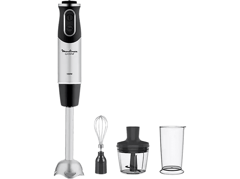 Moulinex DD6558 QUICKCHEF 3 en 1 1000W 10 Velocidades Funcion turbo Acero Inoxidablel