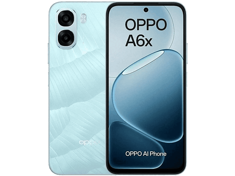 OPPO A6x Ice Blue 128 GB 4 GB RAM 6.75  LCD Display Qualcomm Snapdragon 685 6100 mAh
