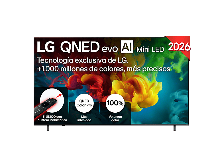 LG 85QNED82B6A UHD 4K Procesador Inteligente α8 AI Processor 4K Gen3 Smart TV DVB-T2 (H.265) Negro