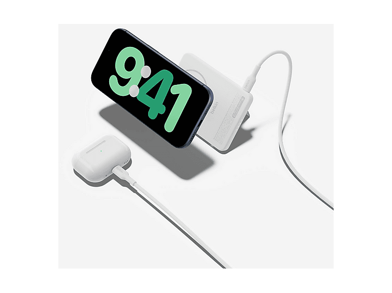 belkin BPD011hqWH 5000 mAh Dispositivos habilitados con Qi2 y 20 W de potencia Blanco