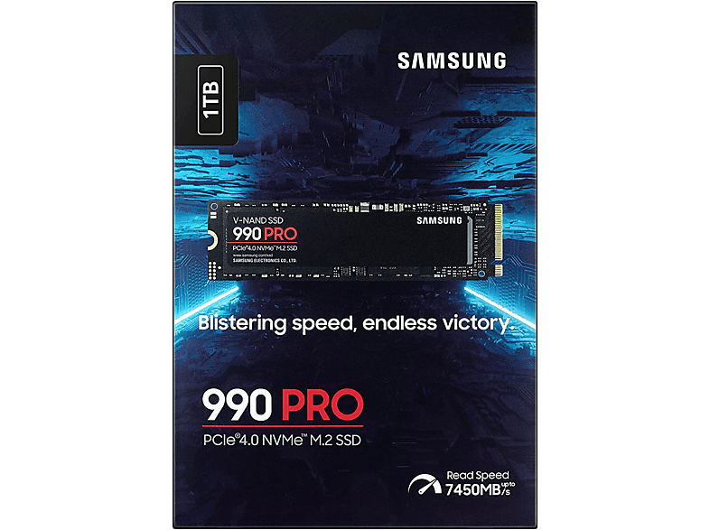 Samsung 990 PRO MZ-V9P1T0BW Interno PCI Express 4.0 M2 7450 MB/s Negro