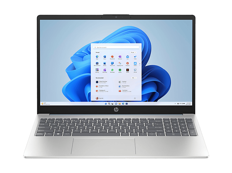 HP 15-fd0294ns 15.6 Full HD Intel® N100 4 GB RAM 128 GB UFS Intel® UHD Graphics Windows 11 Home en modo S Plata natural