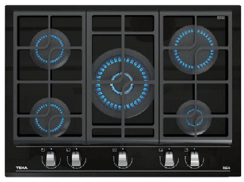 Teka GZC 75330 XBN 5 zonas Gas natural ExactFlame 70 cm Negro