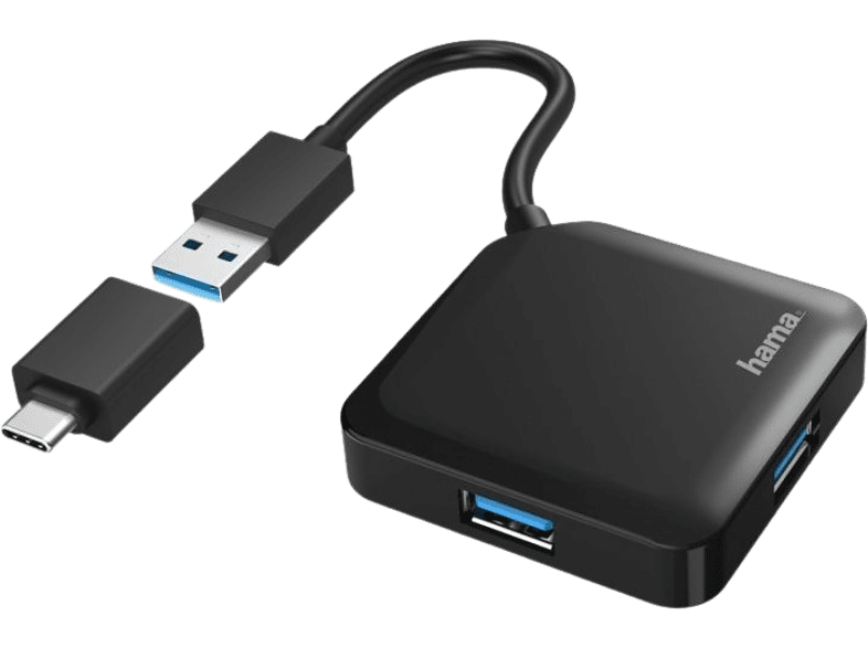 Hama 00200116 4 Puertos USB 3.2 Negro