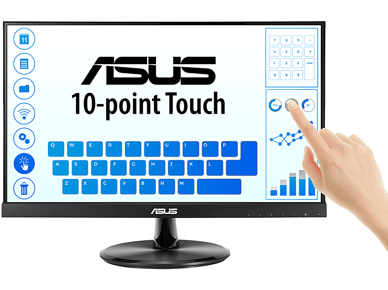 ASUS VT229H 21.5” Full HD IPS 5 ms dureza 7h Sin marco Eye Care Negro